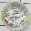 Transparent Acrylic Beads, Flat Round 24mm Hole:2mm, Sold by Bag 