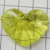 Transparent Acrylic Beads, Heart 30x25mm Hole:2mm, Sold by Bag 