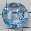 Transparent Acrylic Beads, Faceted Flat Round 18mm Hole:2mm, Sold by Bag 