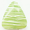 Drawbench Imitate Jade Acrylic Beads, Triangle, 33x34x9mm, Hole:Approx 2mm, Sold by Bag