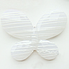 Drawbench Imitate Jade Acrylic Beads, Butterfly, 45x34x7mm, Hole:Approx 2mm, Sold by Bag