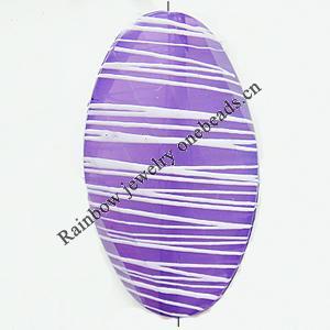 Drawbench Imitate Jade Acrylic Beads, Oval, 26x43x10mm, Hole:Approx 2mm, Sold by Bag