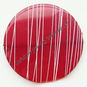 Drawbench Imitate Jade Acrylic Beads, Flat Round, 41x6mm, Hole:Approx 1mm, Sold by Bag