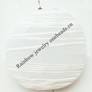 Drawbench Imitate Jade Acrylic Beads, Flat Round, 23x23x6mm, Hole:Approx 1mm, Sold by Bag