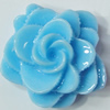 Resin Cabochons, NO Hole Headwear & Costume Accessory, Flower, About 27mm in diameter, Sold by Bag