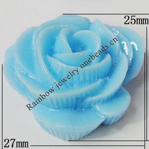 Resin Cabochons, NO Hole Headwear & Costume Accessory, Flower, About 25mm in diameter, Sold by Bag