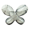 Crackle Acrylic Beads, Frosted Surface Effect, Butterfly, 35x46mm, Hole:Approx 2mm ,Sold by Bag