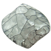 Crackle Acrylic Beads ,Frosted Surface Effect, 34x32x15mm, Hole:Approx 2mm, Sold by Bag