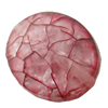 Crackle Acrylic Beads, Frosted Surface Effect, Flat oval, 24x20x10mm ,Hole:Approx 2mm, Sold by Bag