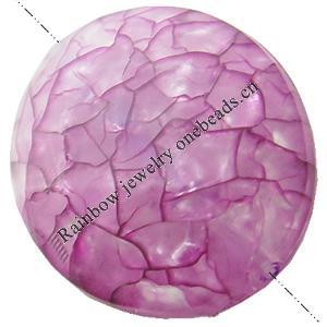 Crackle Acrylic Beads, Frosted Surface Effect, Flat oval, 29x24x12mm, Hole:Approx 2mm ,Sold by Bag
