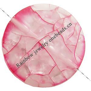 Crackle Acrylic, Beads Frosted Surface, Flat round ,25x9mm, Hole:Approx 1mm ,Sold by Bag