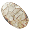 Crackle Acrylic Beads, Frosted Surface Effect, Flat oval, 35x20x8mm, Hole:Approx 2mm, Sold by Bag