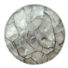Crackle Acrylic Beads, Frosted Surface Effect, Flat round ,24x12mm ,Hole:Approx 2mm ,Sold by Bag