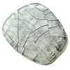 Crackle Acrylic Beads, Frosted Surface Effect, 22x30x9mm, Hole:Approx 2mm ,Sold by Bag