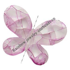 Crackle Acrylic Beads, Frosted Surface Effect ,Butterfly, 30x22mm ,Hole:Approx 2mm ,Sold by Bag