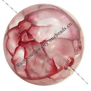 Crackle Acrylic Beads,Frosted Surface Effect, Round, 14mm ,Hole:Approx 2mm, Sold by Bag