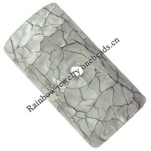 Crackle Acrylic Beads, Frosted Surface Effect, 25x13x6mm, Hole:Approx 2mm, Sold by Bag