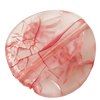Crackle Acrylic Beads, Frosted Surface Effect, Round ,25x5mm ,Hole:Approx 1mm ,Sold by Bag
