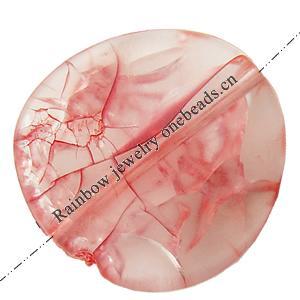 Crackle Acrylic Beads, Frosted Surface Effect, Round ,25x5mm ,Hole:Approx 1mm ,Sold by Bag
