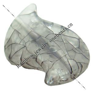 Crackle Acrylic Beads, Frosted Surface Effect, 26x17mm, Hole:Approx 1mm ,Sold by Bag