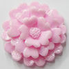 Resin Cabochons, NO Hole Headwear & Costume Accessory, Flower, About 23mm in diameter, Sold by Bag