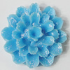 Resin Cabochons, NO Hole Headwear & Costume Accessory, Flower, About 22mm in diameter, Sold by Bag