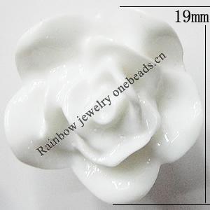 Resin Cabochons, NO Hole Headwear & Costume Accessory, Flower, About 19mm in diameter, Sold by Bag