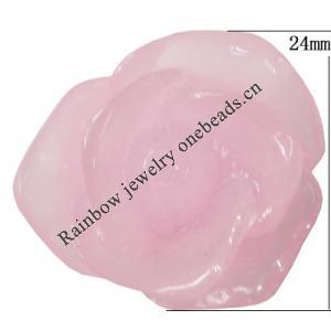 Resin Cabochons, NO Hole Headwear & Costume Accessory, Flower, About 24mm in diameter, Sold by Bag