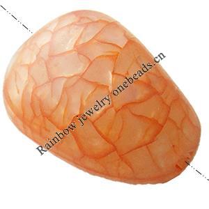 Crackle Acrylic Beads ,Frosted Surface Effect ,Teardrop ,30x20x18mm, Hole:Approx 2mm, Sold by Bag