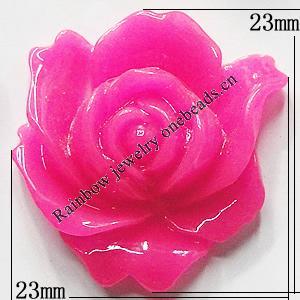 Resin Cabochons, NO Hole Headwear & Costume Accessory, Flower, About 23x23mm in diameter, Sold by Bag