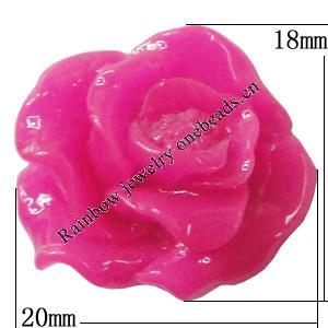 Resin Cabochons, NO Hole Headwear & Costume Accessory, Flower, About 20x18mm in diameter, Sold by Bag
