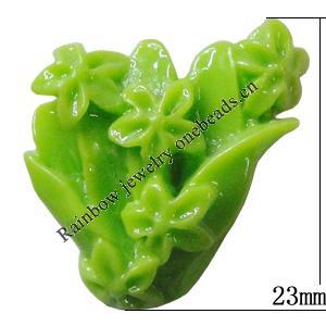 Resin Cabochons, NO Hole Headwear & Costume Accessory, Flower, About 23mm in diameter, Sold by Bag