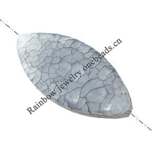 Crackle Acrylic Beads, Frosted Surface Effect, Horse Eye, 19x44x7mm ,Hole:Approx 2mm, Sold by Bag