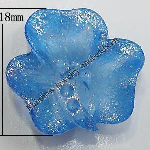 Resin Cabochons, NO Hole Headwear & Costume Accessory, Flower, About 18mm in diameter, Sold by Bag