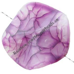 Crackle Acrylic Beads ,Frosted Surface Effect, Flat round, 36x6mm, Hole:Approx 2mm, Sold by Bag