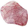 Crackle Acrylic Beads, Frosted Surface Effect, Flat oval ,32x46x9mm ,Hole:Approx 2mm, Sold by Bag