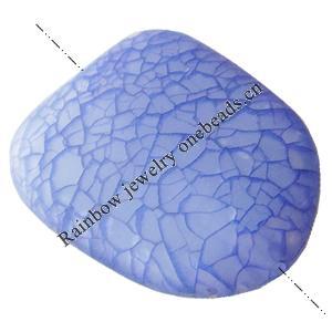 Crackle Acrylic Beads, Frosted Surface Effect, Trapezium, 33x46x12mm, Hole:Approx 2mm, Sold by Bag