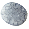 Crackle Acrylic Beads ,Frosted Surface Effect, Flat oval, 25x34x7mm, Hole:Approx 2mm, Sold by Bag