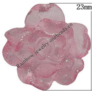 Resin Cabochons, NO Hole Headwear & Costume Accessory, Flower, About 23mm in diameter, Sold by Bag