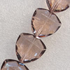 Glass Crystal Beads, Faceted Triangle 18mm Hole:1mm, Sold by Bag