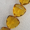 Glass Crystal Beads, Faceted Triangle 18mm Hole:1mm, Sold by Bag