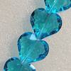 Glass Crystal Beads, Faceted Heart 20mm Hole:1mm, Sold by Bag