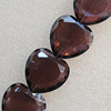 Glass Crystal Beads, Faceted Heart 22mm Hole:1mm, Sold by Bag