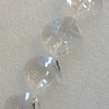 Glass Crystal Beads, Faceted Diamond 22mm Hole:1mm, Sold by Bag