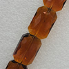 Glass Crystal Beads, Faceted Rectangle 20x14mm Hole:1mm, Sold by Bag