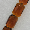Glass Crystal Beads, Faceted Rectangle 20x14mm Hole:1mm, Sold by Bag