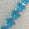 Glass Crystal Beads, Faceted Flower 14mm Hole:1mm, Sold by Bag