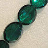 Glass Crystal Beads, Faceted Flat Oval 24x20mm Hole:1mm, Sold by Bag