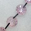 Glass Crystal Beads, Faceted Flat Round 20mm Hole:1mm, Sold by Bag