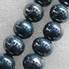 Ceramics Beads Plated AB, Round 6mm Hole:1.8mm, Sold by Bag